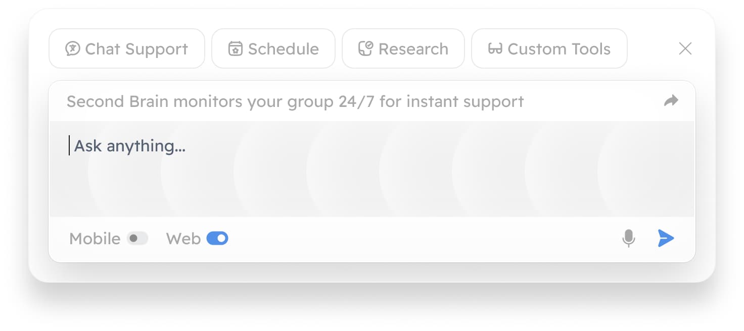 AI support agent dashboard showing Discord support bot and knowledge base citations